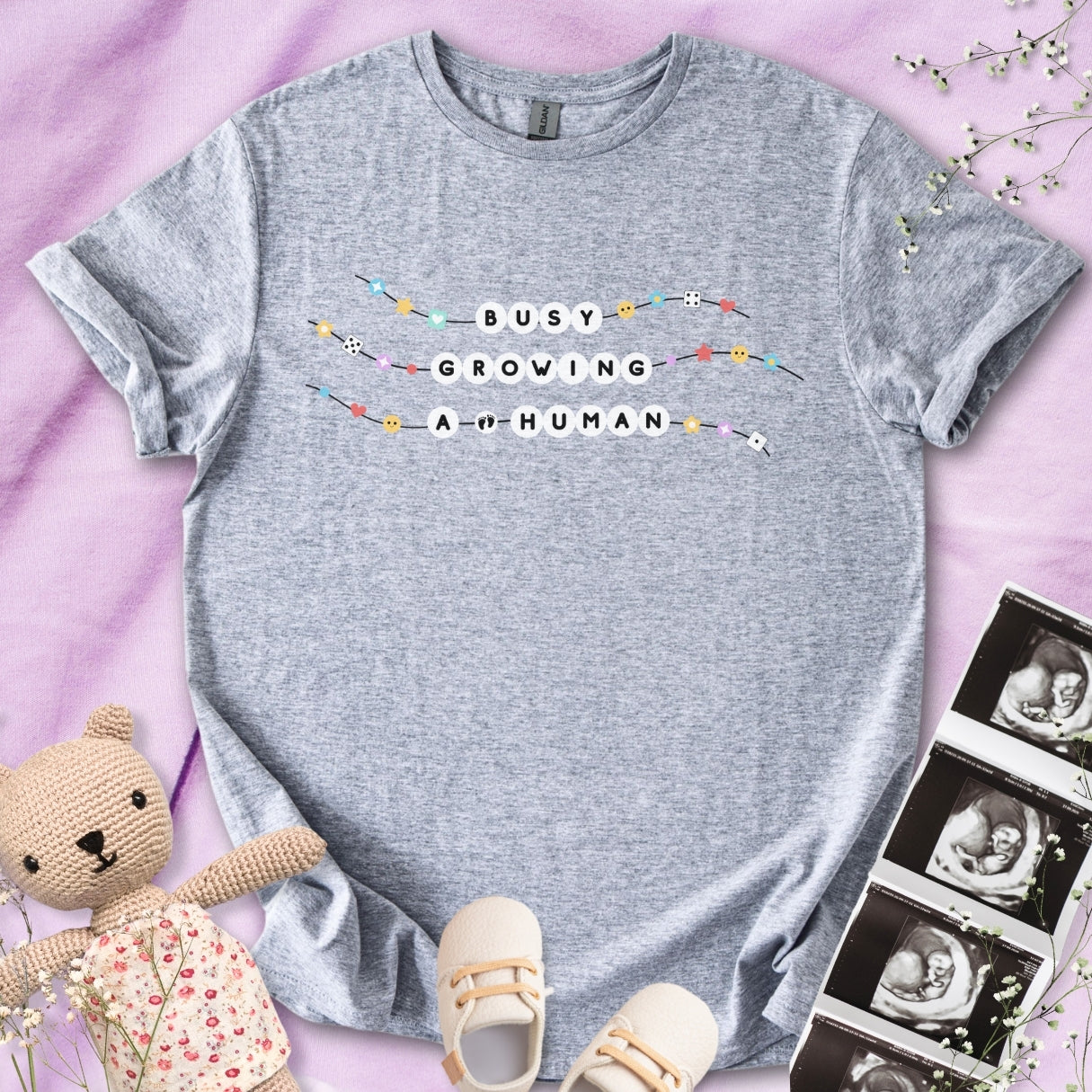 Busy Growing A Human Friendship Bracelet Tee