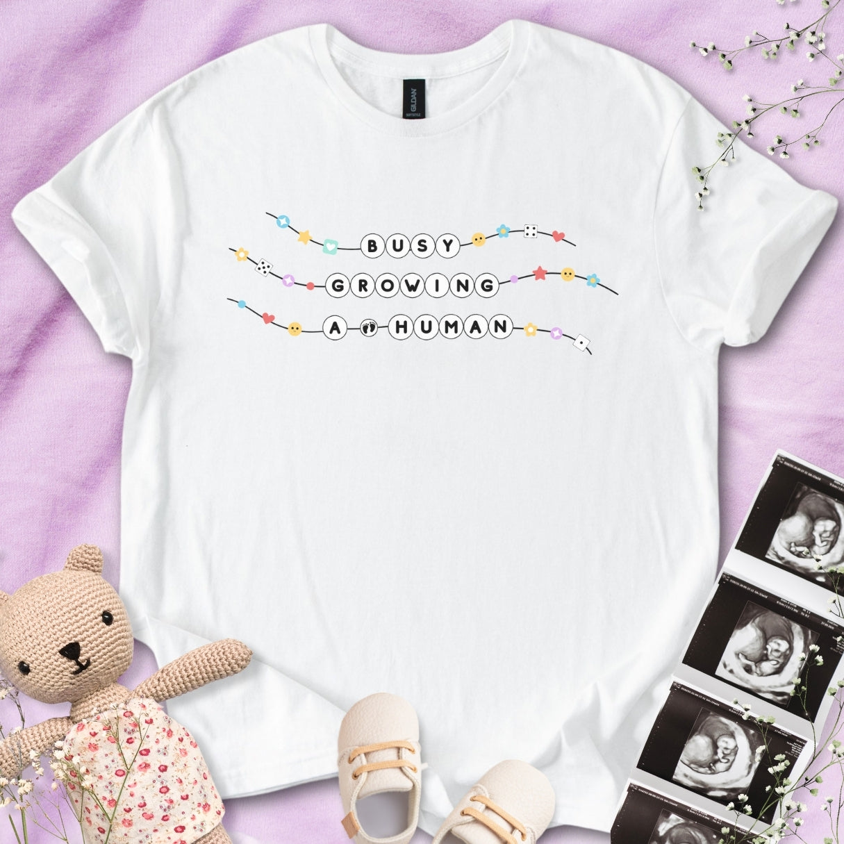 Busy Growing A Human Friendship Bracelet Tee