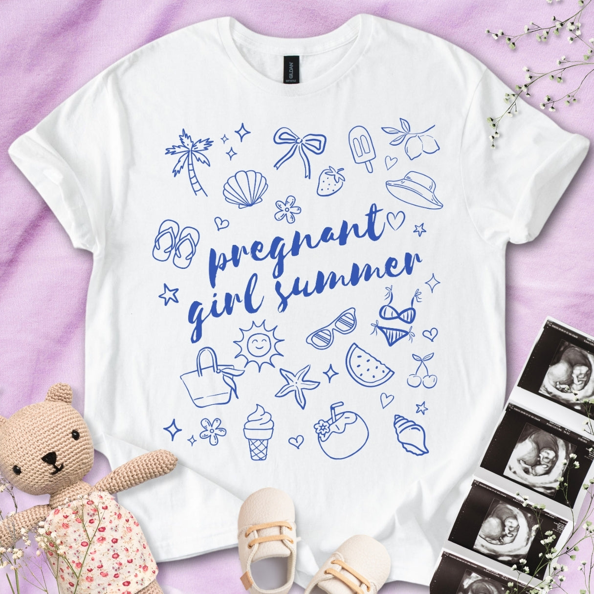 Pregnant Girl Summer Essentials Tee