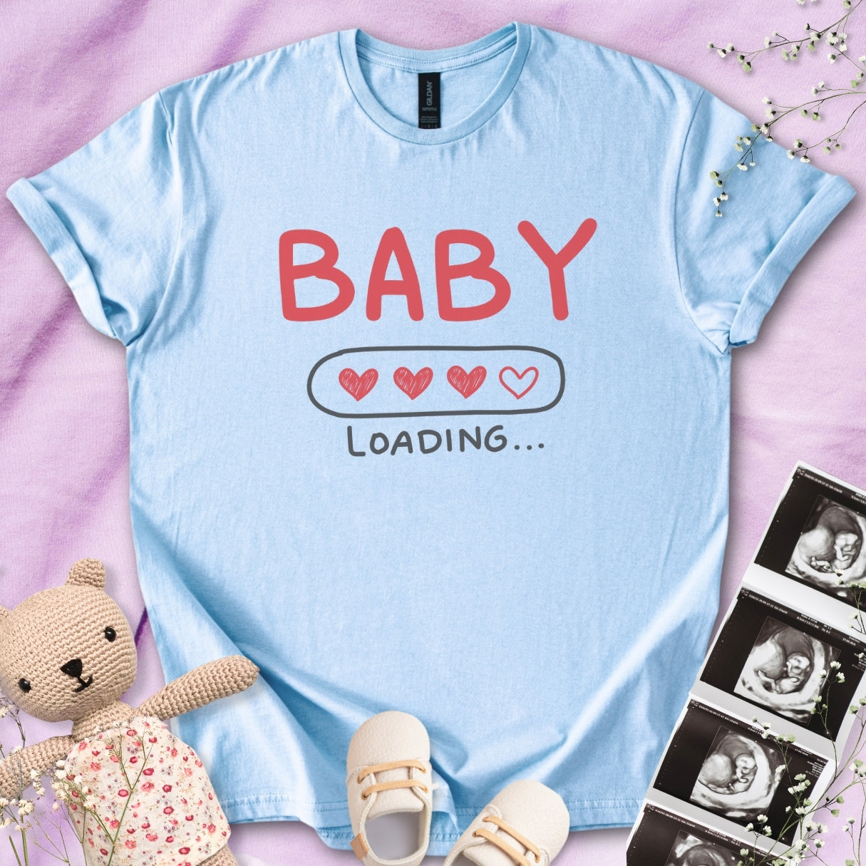 Baby Loading With Hearts Tee