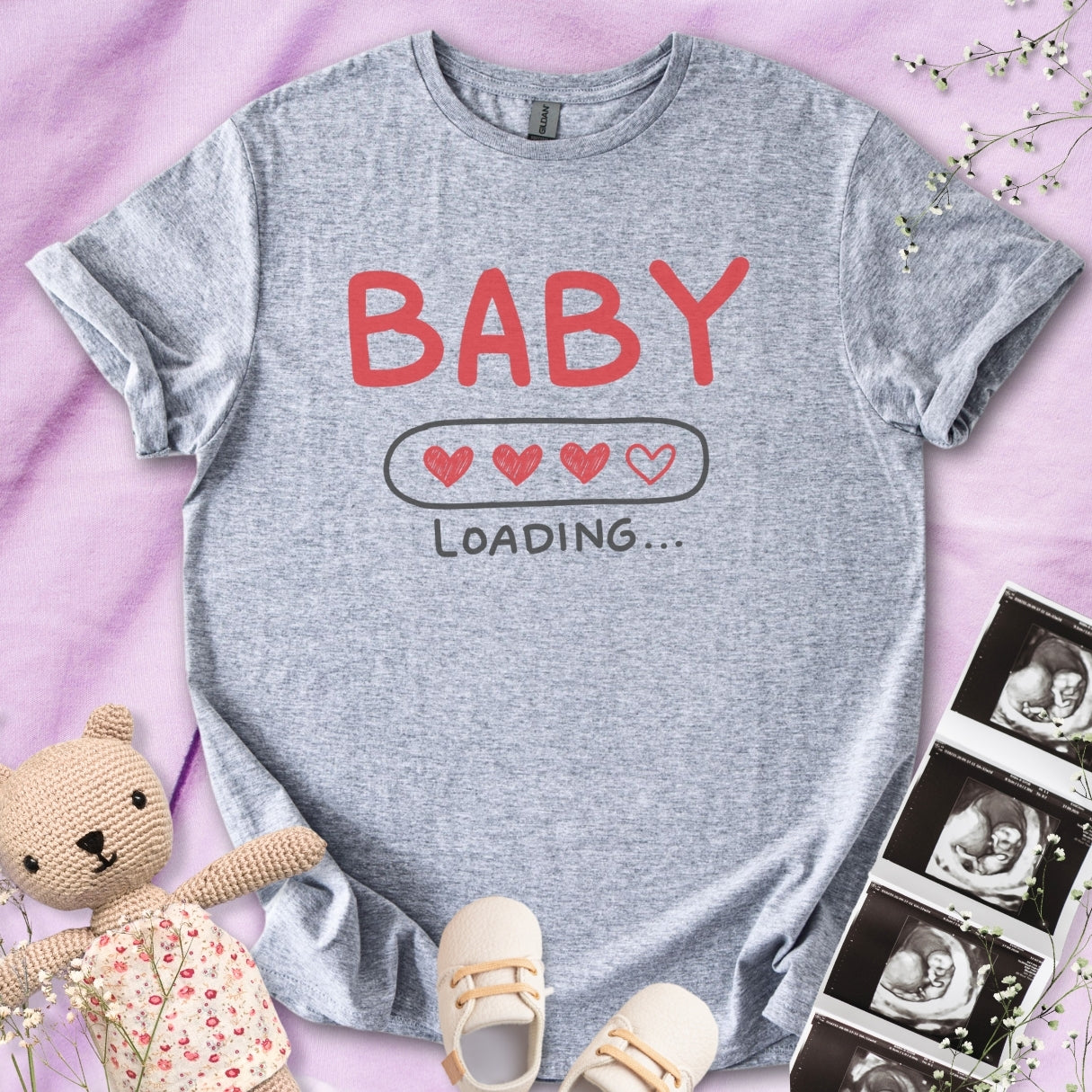 Baby Loading With Hearts Tee