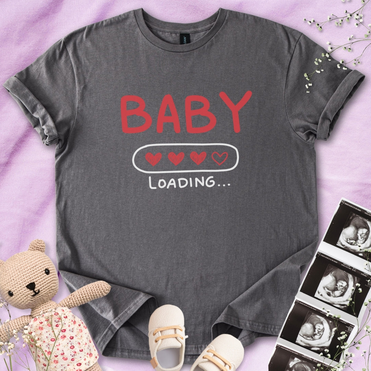 Baby Loading With Hearts Tee