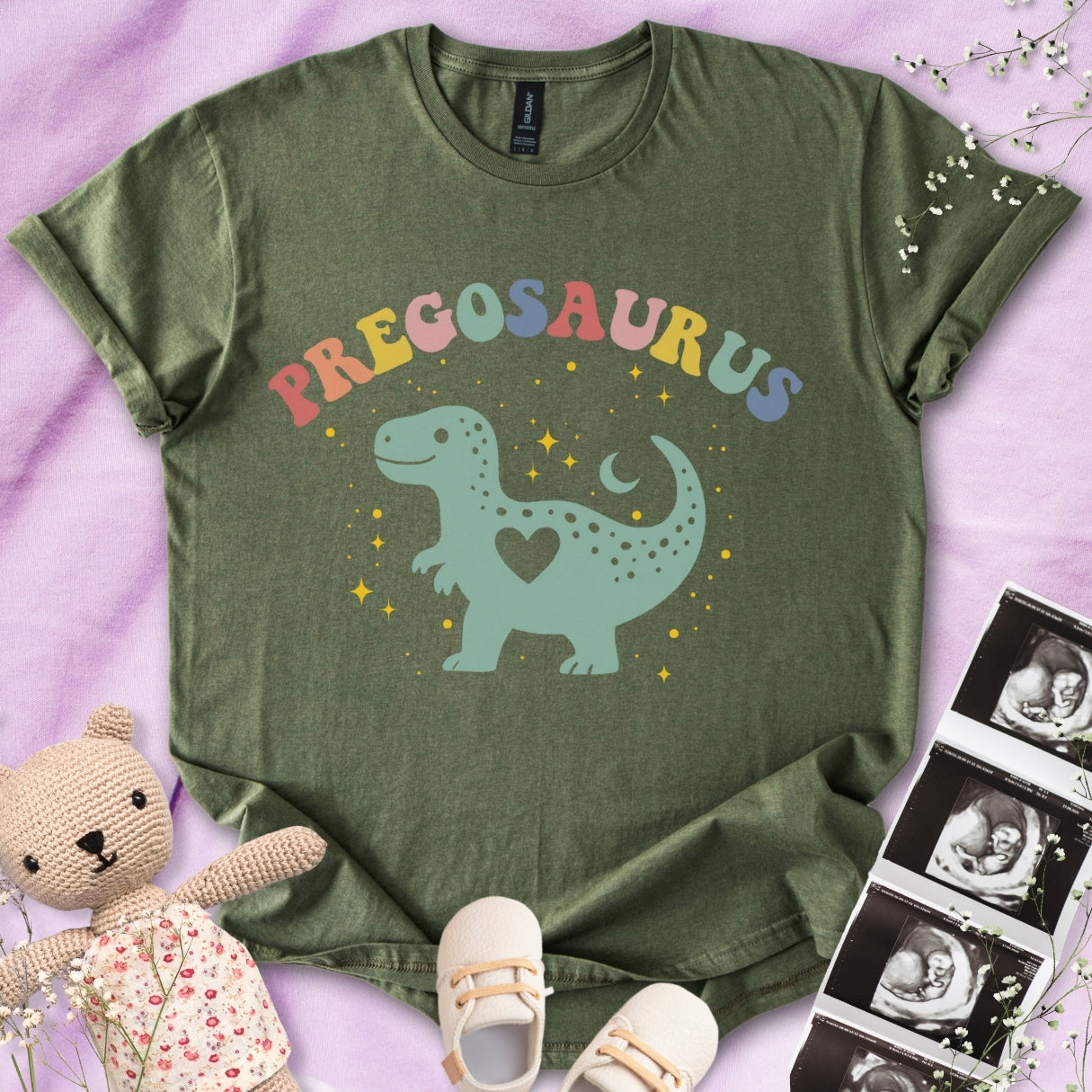 Pregosaurus Heart Tee