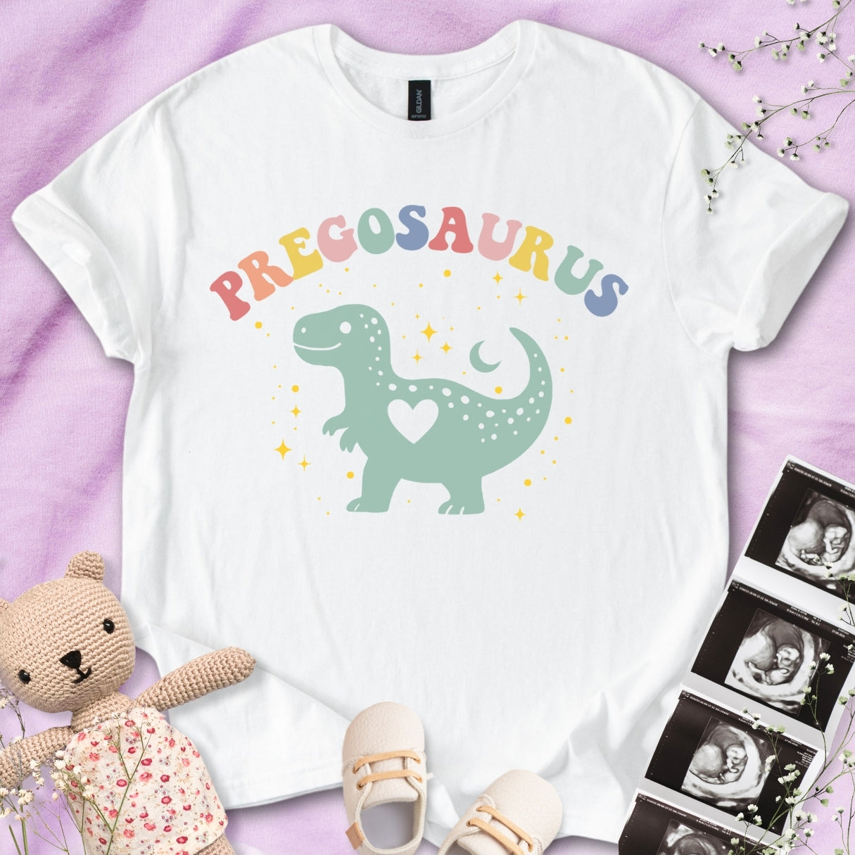Pregosaurus Heart Tee