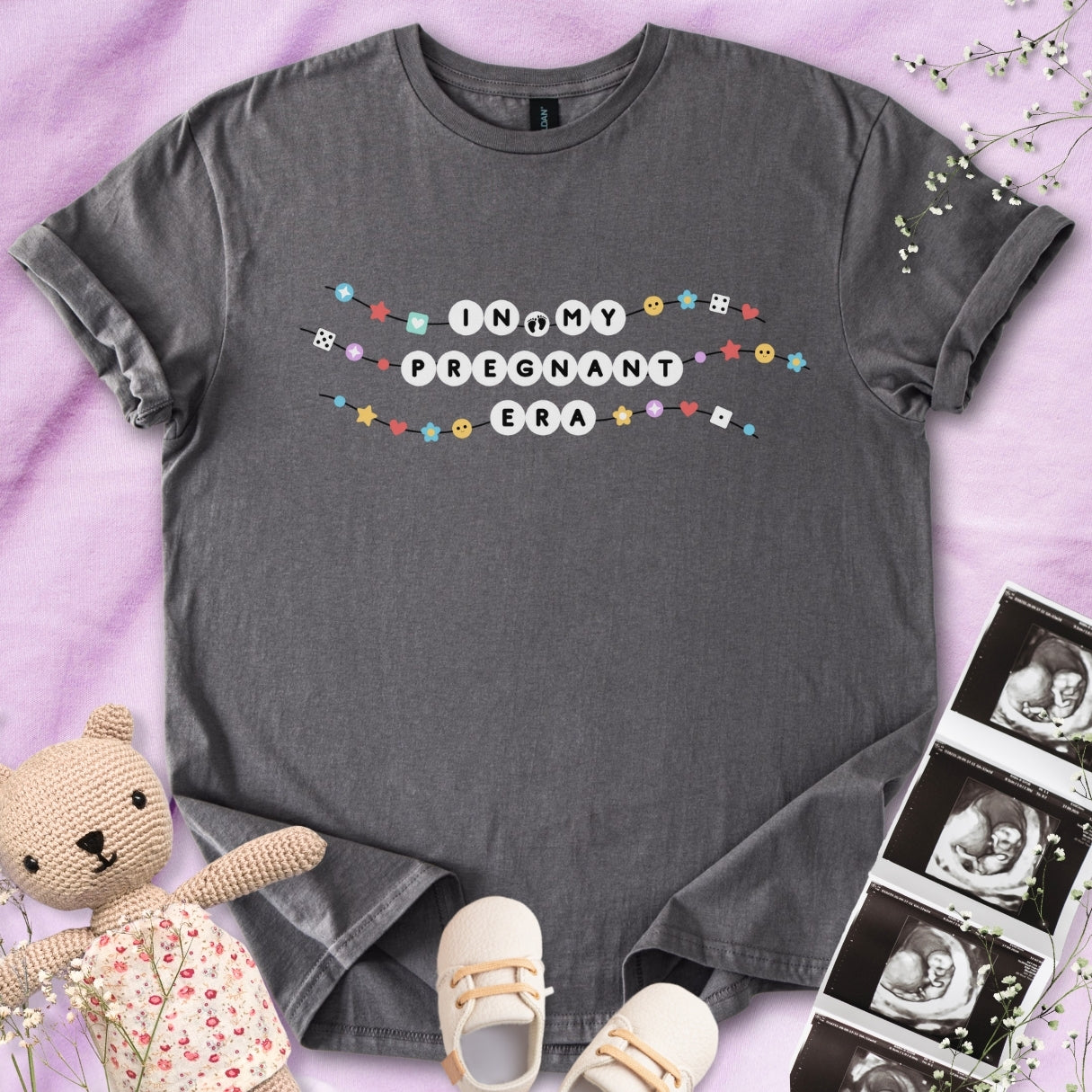 In My Pregnant Era Friendship Bracelet Tee