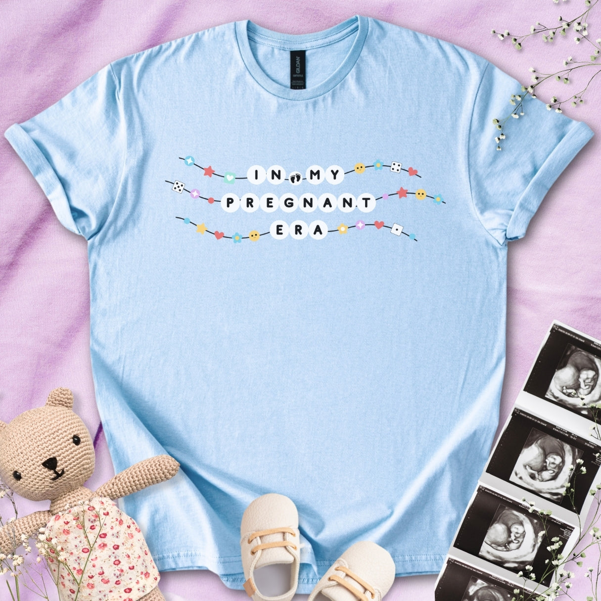 In My Pregnant Era Friendship Bracelet Tee