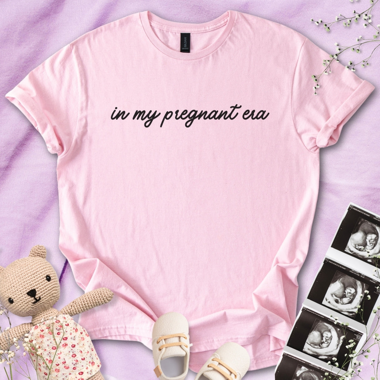 In My Pregnant Era Minimalistic Tee
