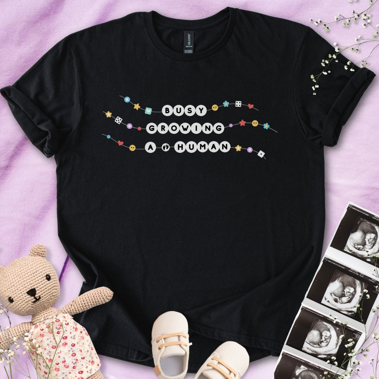 Busy Growing A Human Friendship Bracelet Tee