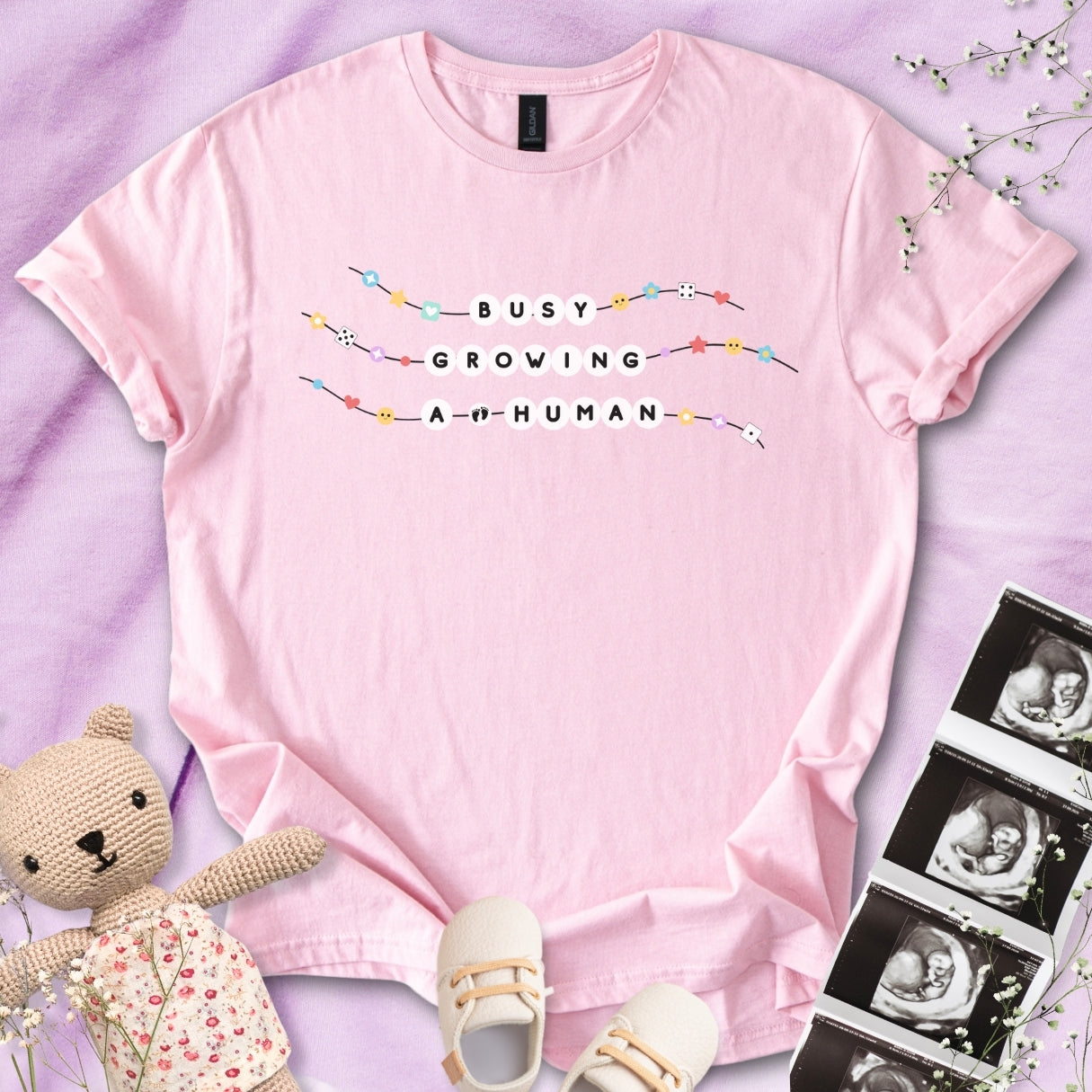 Busy Growing A Human Friendship Bracelet Tee