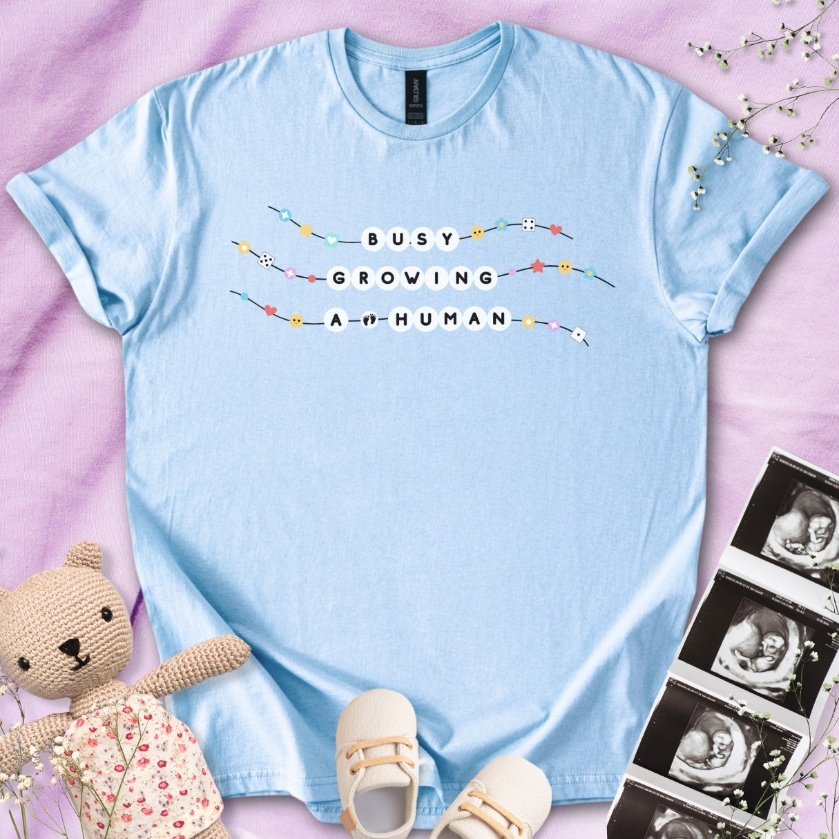 Busy Growing A Human Friendship Bracelet Tee