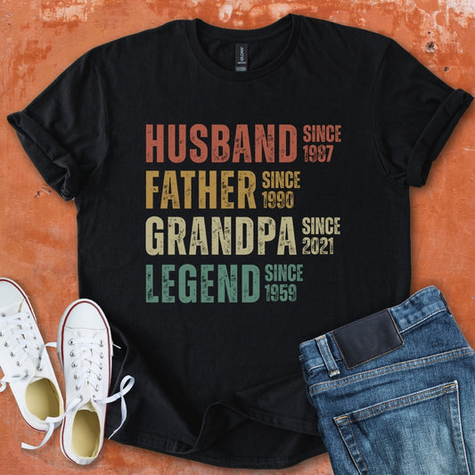 Husband Father Grandpa Legend Tee