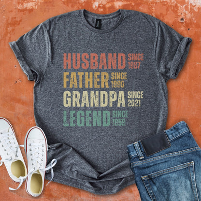 Husband Father Grandpa Legend Tee