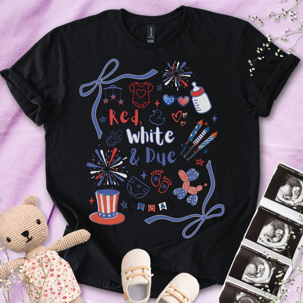 Red, White & Due Tee