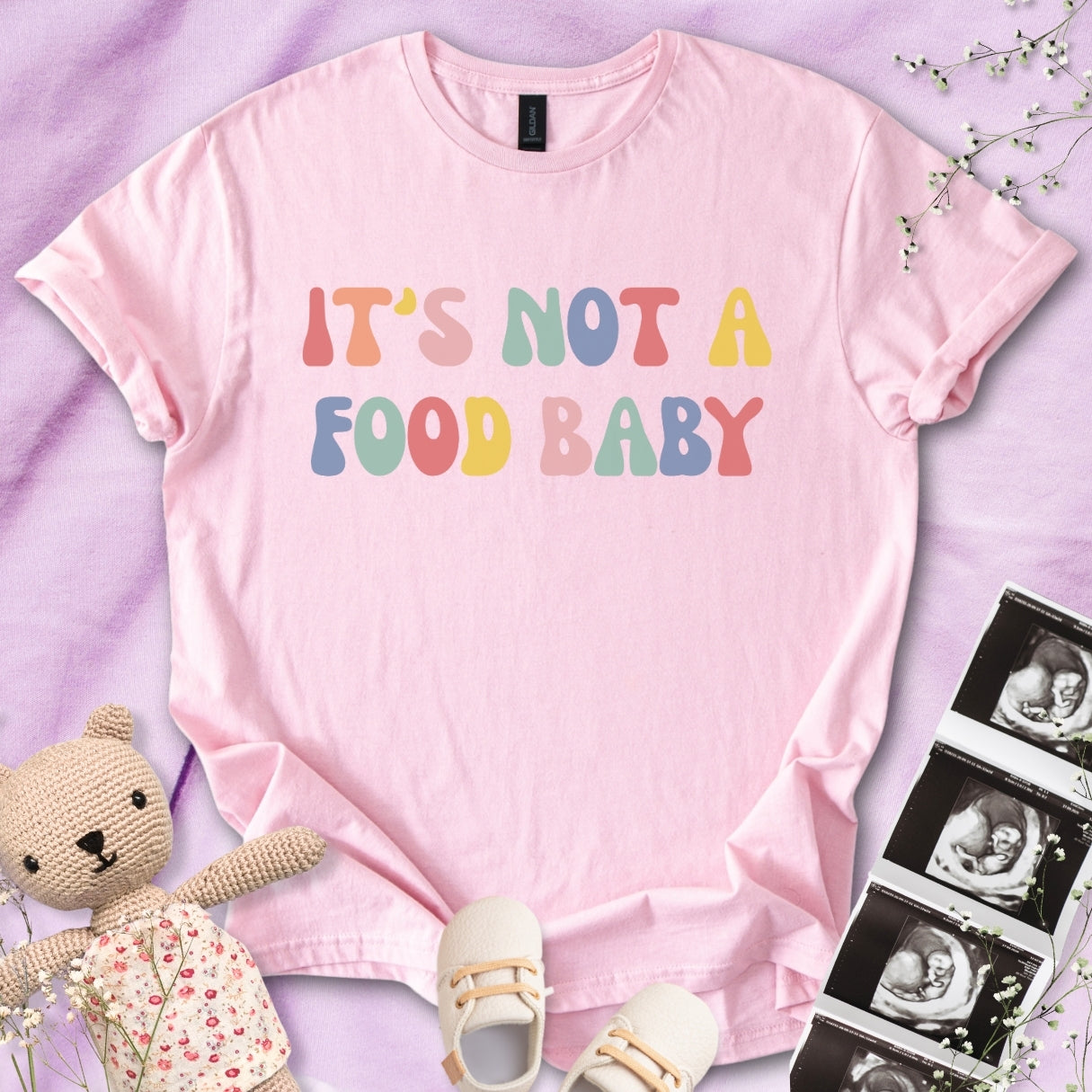 Colorful It's Not A Food Baby Tee