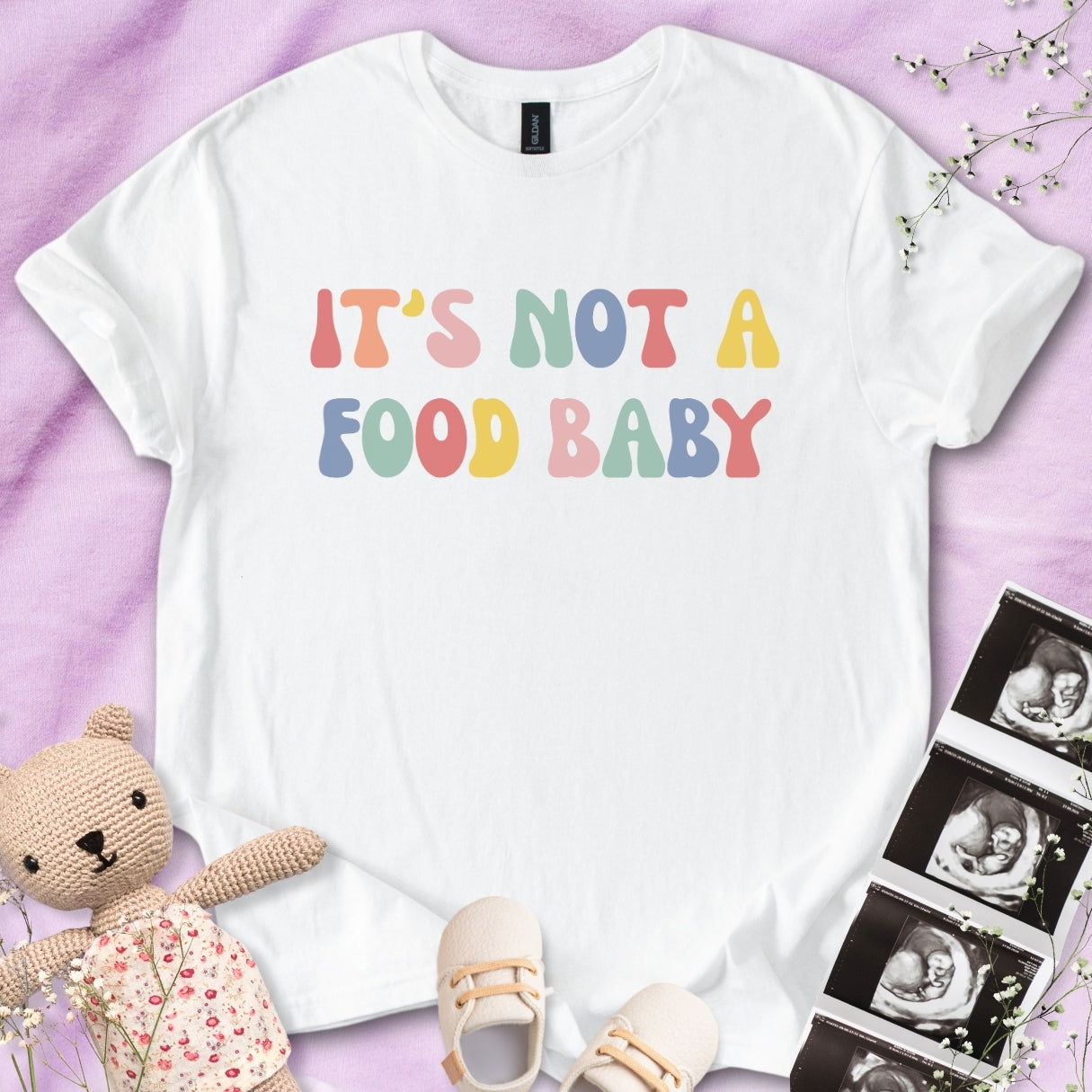 Colorful It's Not A Food Baby Tee